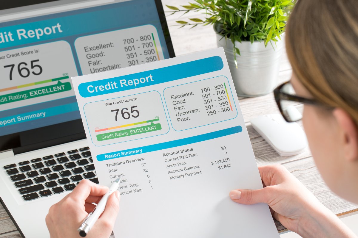 Individual checking credit score