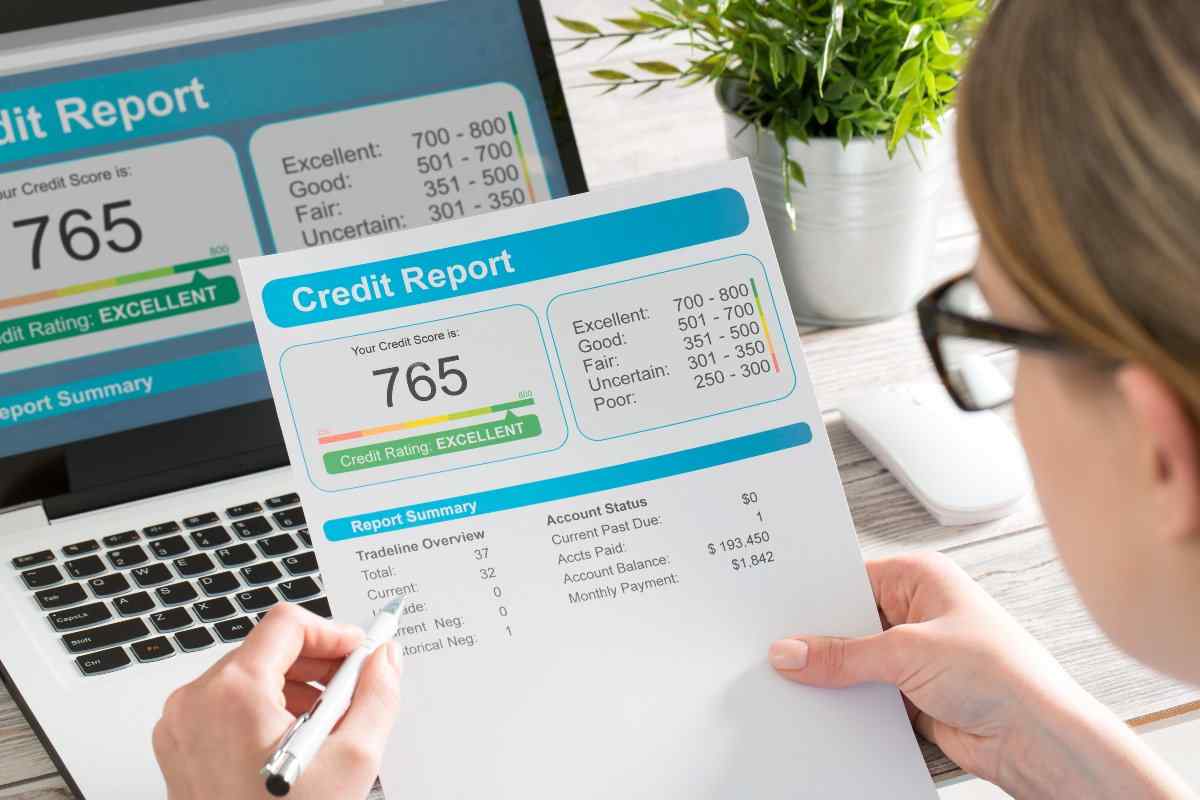 Individual checking credit report 