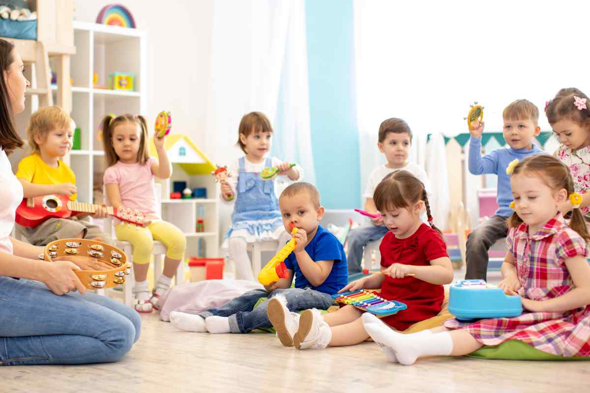 A group of kids at daycare.