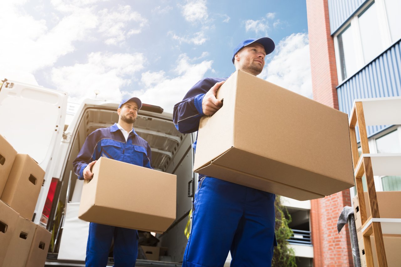 Movers moving boxes