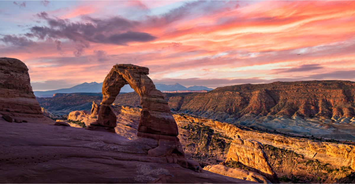 Closeup of mountains in Utah national park.